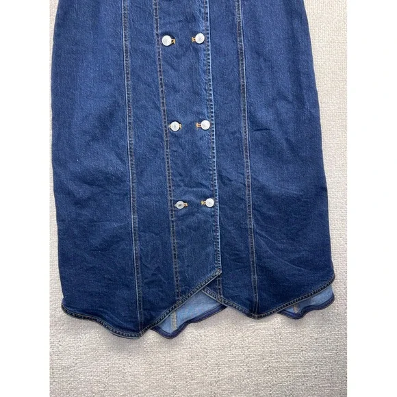 Pilcro Anthropologie Women's Denim Dress Sleeveless Button Front Belted V-Neck - Picture 5 of 14
